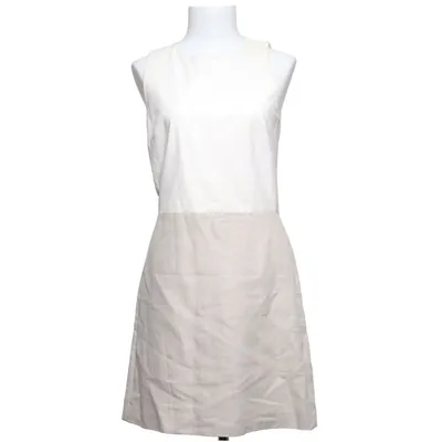 Dress (White, Beige) from Theory Cotton, Leather, Linen