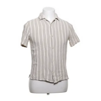 Korte mouwen shirt (Beige, Wit) van Bläck Linnen, Viscose