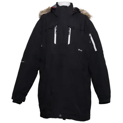Winterjacke (Schwarz) von Áhkká Daune, Feder, Polyamid, Polyester