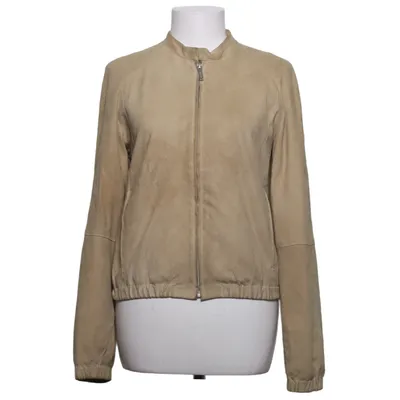 Läderjacka (Beige) från GANT Acetat, Mocka