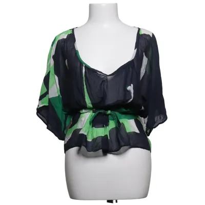 Haut (Noir, Vert, Blanc) de Zara Basic Coton, Soie