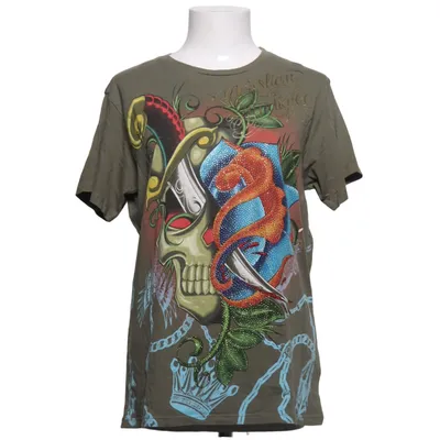 T-shirt (Vert, Multicolore) de Christian Audigier Coton