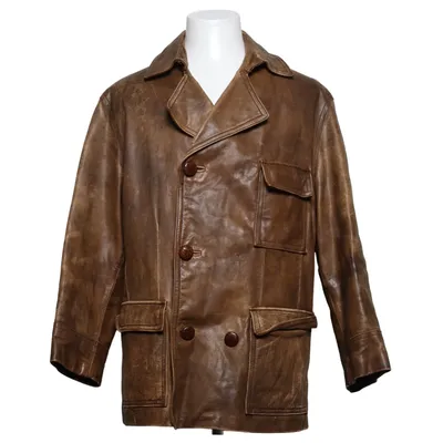 Leather jacket (Brown) from Huc of Sweden