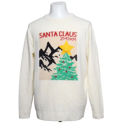 Julesweater (Hvid, Flerfarvet) fra Livergy Akryl