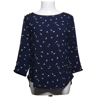 Blouse (Bleu, Blanc) de Iris Élasthane, Polyester