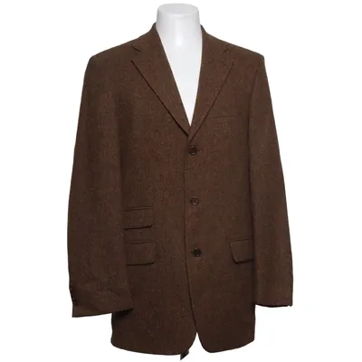 Blazer (Brown) from Abrams Viscose, Wool