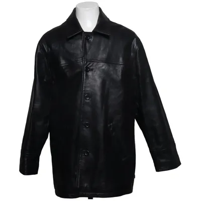 Leather jacket (Black) from Cottonfield Leather, Polyester