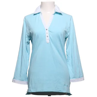 Henley shirt (Blue, White) from Abacus Cotton, Elastane