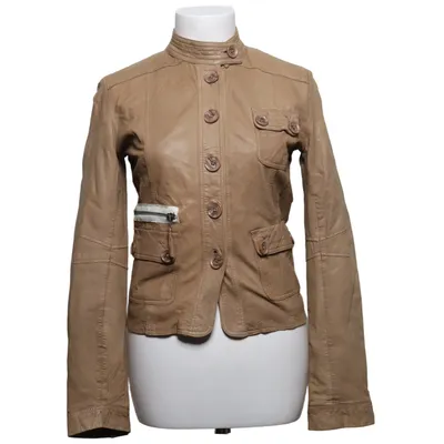 Leather jacket (Beige) from MDK Cotton, Leather, Polyester
