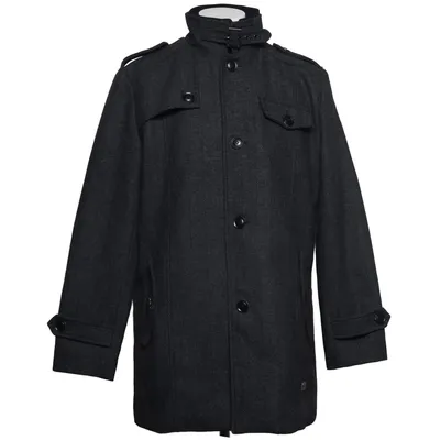 Coat (Gray) from Indigo Polyamide, Polyester, Viscose, Wool