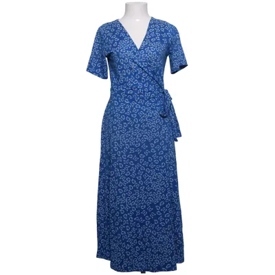 Wrap dress (Blue, White) from People Tree Organic cotton