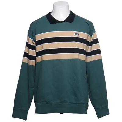 Sweatshirt (Grøn, Sort, Beige) fra Obey Bomuld, Polyester