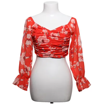 Crop top (Red, Multicolored) from Parisian Polyester