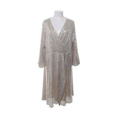 Cocktailjurk (Beige, Zilver) van XLNT by KappAhl Polyester, Elastaan