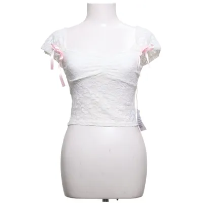 Top (White, Pink) from ASOS Design Elastane, Polyester