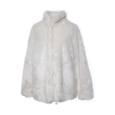 Vinterjakke (Hvid) fra Forever 21 Akryl, Polyester, Kunstpels