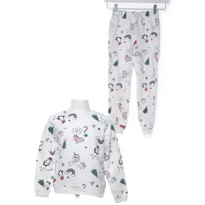 Loungewear (Wit, Meerkleurig) van H&M Katoen, Elastaan