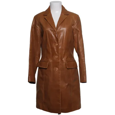 Leather coat (Brown) from Rock'n Blue Acetate, Leather, Polyamide