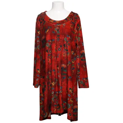 Klänning (Röd, Flerfärgad) från Happi Elastan, Polyester