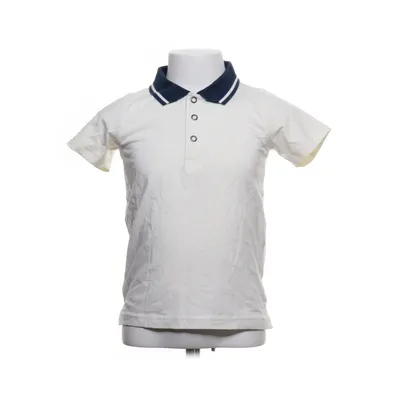 Pikétröja (Vit, Blå) från Name It Minimize Elastan, Ekologisk bomull