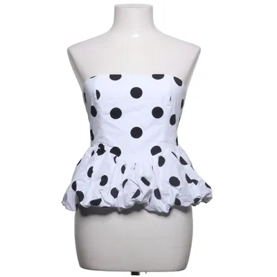 Tube top (White, Black) from Stradivarius Cotton