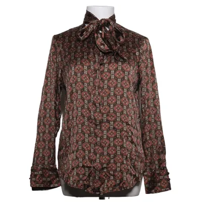 Knytblus (Brun, Flerfärgad) från Cavaliere Elastan, Silke