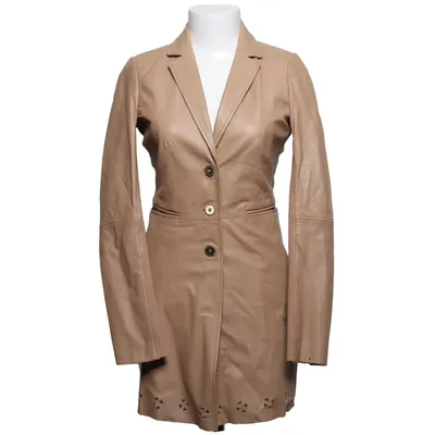 Manteau (Beige) de Liu Jo Coton, Cuir