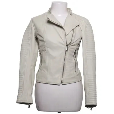 Veste de motard (Beige) de Be Edgy Polyester, Cuir