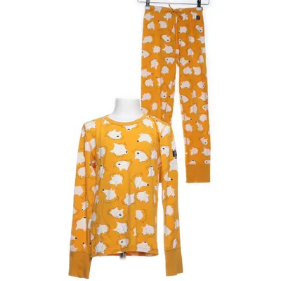 Pajamas (Yellow, White, Multicolored) from Polarn O. Pyret Elastane, Organic cotton