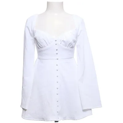 Jurk (Wit) van Gina Tricot Elastaan, Gerecycled polyester