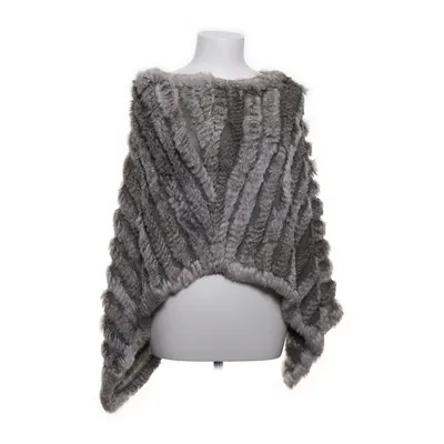 Poncho (Grå) från Hollies Stockholm Akryl, Kaninpäls