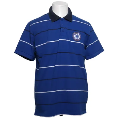 Pikétröja (Blå, Vit, Svart) från Chelsea Football Club Bomull, Polyester