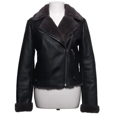 Shearling jacket (Black, Gray) from Mango Casual Polyester, Polyurethane