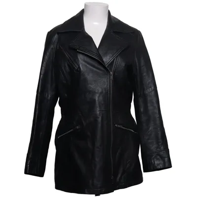 Veste longue en cuir (Noir) de P.S Design Cuir, Polyester
