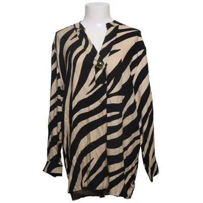 Blouse (Black, Beige) from Menglu Nylon, Viscose
