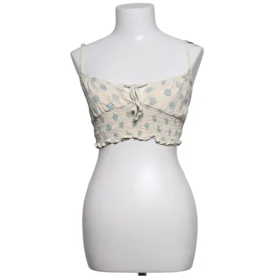 Crop top (Beige, Blå) fra Pull & Bear