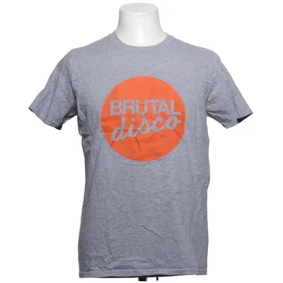 T-shirt (Gray, Orange) from Gildan Cotton, Polyester