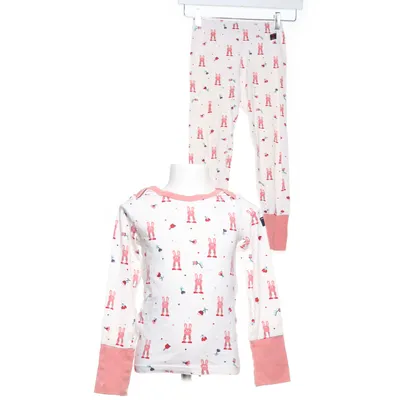 Pyjama (Wit, Roze, Rood) van Polarn O. Pyret Katoen, Elastaan
