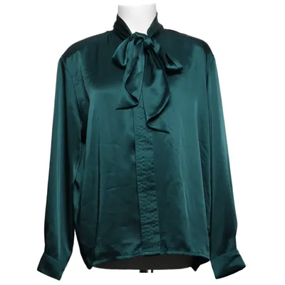Sløjfebluse (Grøn) fra Windsmoor Polyester