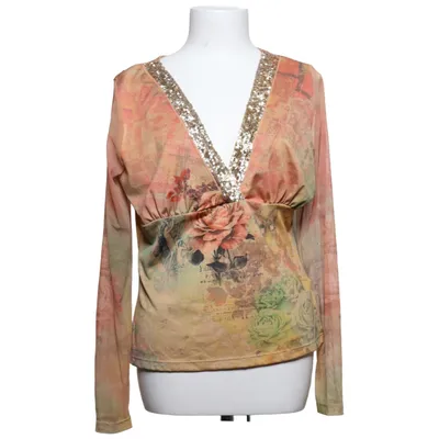 Blouse (Beige, Multicolored) from Amour Elastane, Polyamide, Polyester