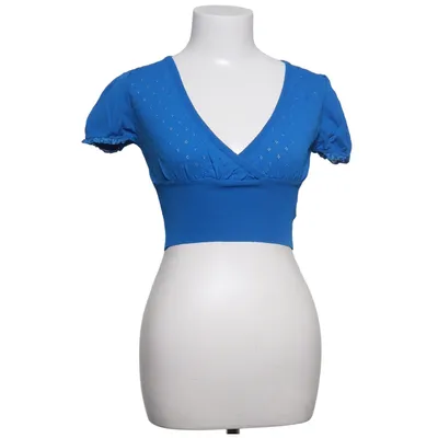 Crop top (Blauw) van Playboy Polyamide, Viscose