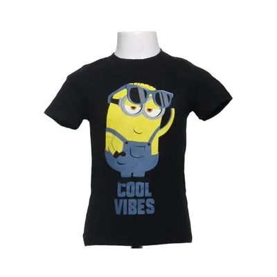 T-shirt (Svart, Flerfärgad) från Minions Polyester, Återvunnen bomull