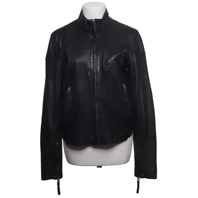 Leren jack (Zwart) Katoen, Leer, Polyester