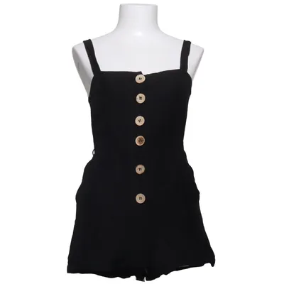 Jumpsuit (Zwart) van Mango Katoen, Linnen, Viscose