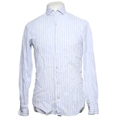 Shirt (Blauw, Wit) van Barba Napoli Katoen