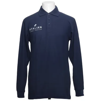 Rugby shirt (Blauw) van Alexandra Katoen, Gerecycled polyester