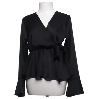 Wikkelblouse (Zwart) van New Collection Polyester