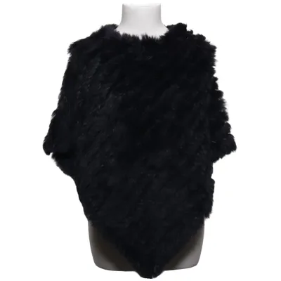 Bont gilet (Zwart) van Natures Collection Acryl, Konijnenbont