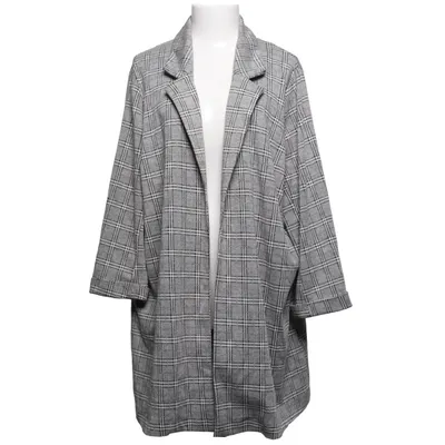 Blazer (Zwart, Wit) van New Look Curves Katoen, Elastaan, Polyester, Viscose
