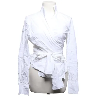 Wikkelblouse (Wit) van Emanuel Berg Katoen, Elastaan, Nylon
